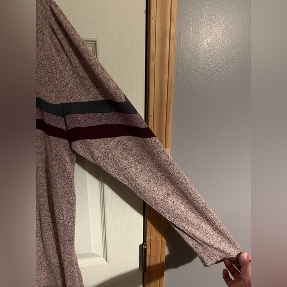 Maurices 24/7 Sweater, Chevron print, purple, gray, size XXL - Picture 5 of 8